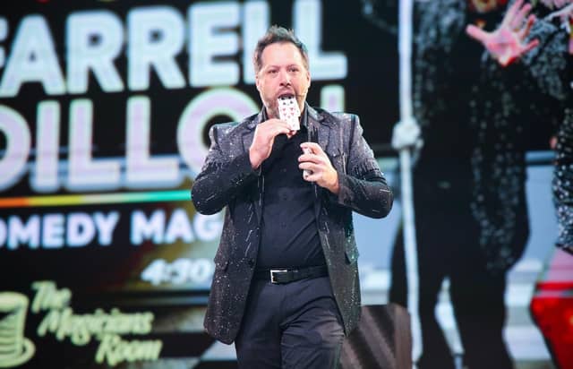 Farrell Dillon performing card magic